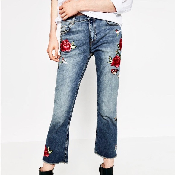 Zara | Jeans | Zara Roses Birds 